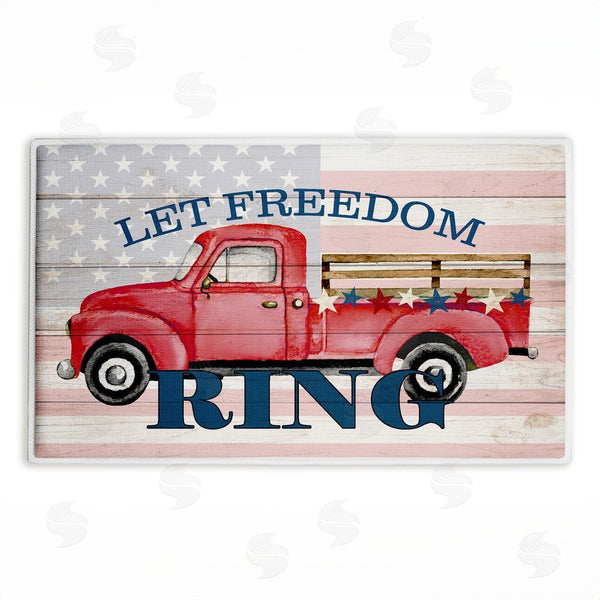 stupell industries Kim Allen | Let Freedom Ring Truck Plush Bath Mat