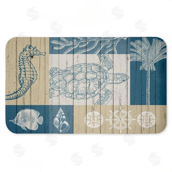 stupell industries Kim Allen | Let's Sail Nautical Creatures Anti-Fatigue Mat