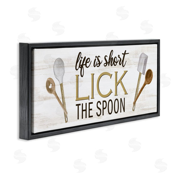 Stupell Industries Kim Allen | Lick The Spoon Kitchen Wall Art