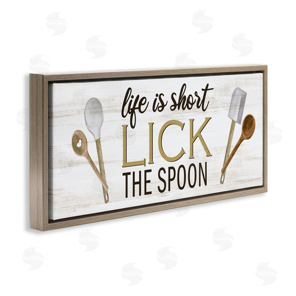Stupell Industries Kim Allen | Lick The Spoon Kitchen Wall Art