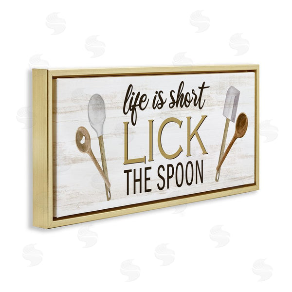 Stupell Industries Kim Allen | Lick The Spoon Kitchen Wall Art