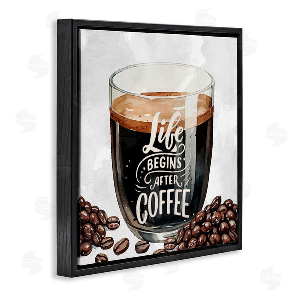 Stupell Industries Kim Allen | Life Begins After Coffee Wall Art