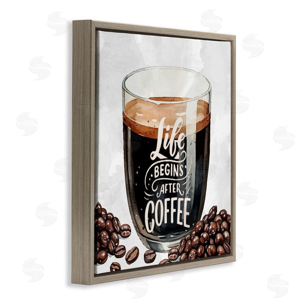 Stupell Industries Kim Allen | Life Begins After Coffee Wall Art