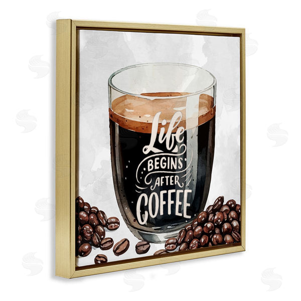 Stupell Industries Kim Allen | Life Begins After Coffee Wall Art