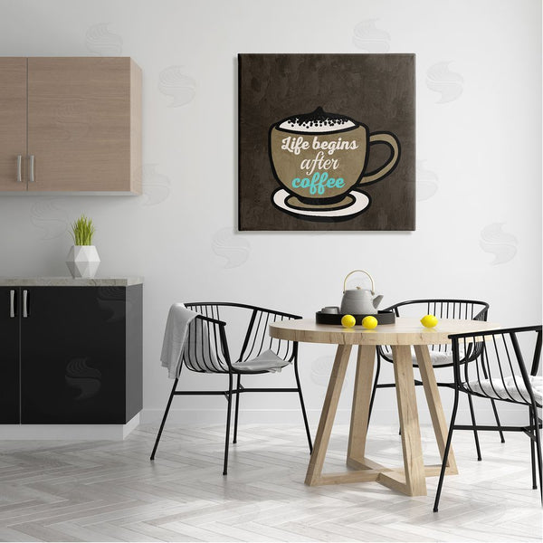 Stupell Industries Kim Allen | Life Begins After Coffee Wall Art