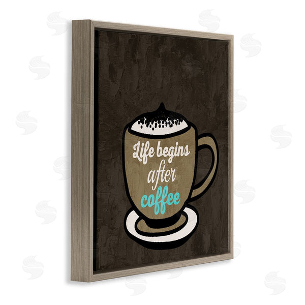 Stupell Industries Kim Allen | Life Begins After Coffee Wall Art