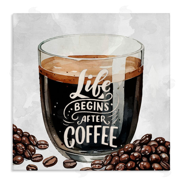 stupell industries Kim Allen | Life Begins After Coffee Wall Art