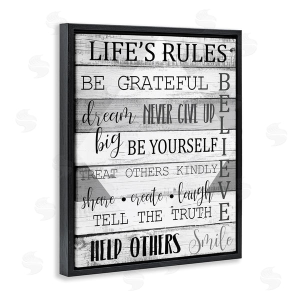 Stupell Industries Kim Allen | Life's Rules Phrases List