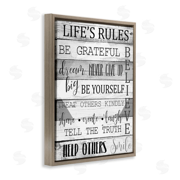 Stupell Industries Kim Allen | Life's Rules Phrases List