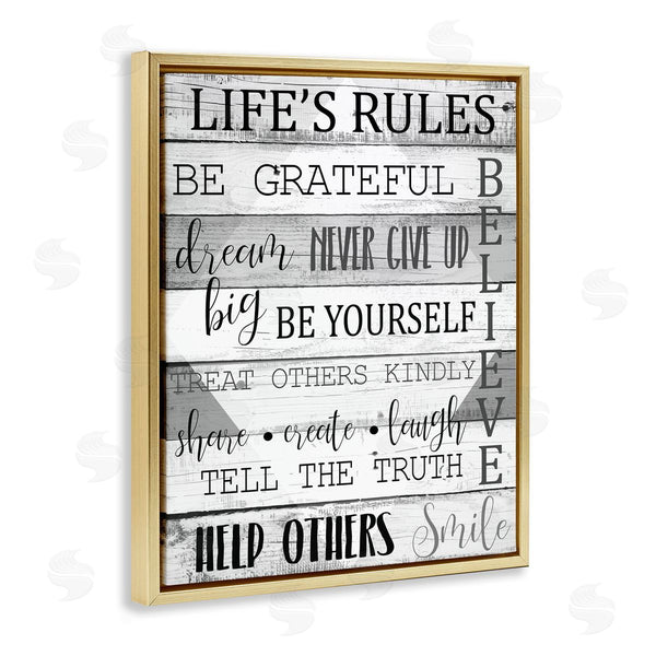 Stupell Industries Kim Allen | Life's Rules Phrases List