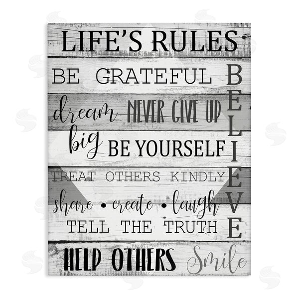 stupell industries Kim Allen | Life's Rules Phrases List