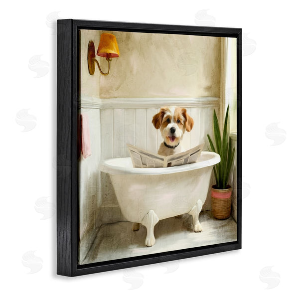 Stupell Industries Kim Allen | Light Reading Dog Bath