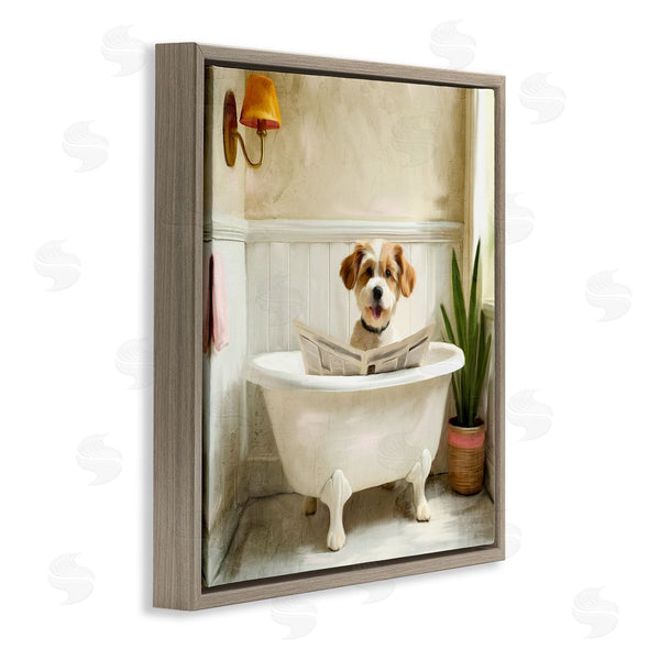 Stupell Industries Kim Allen | Light Reading Dog Bath