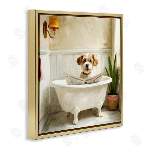 Stupell Industries Kim Allen | Light Reading Dog Bath