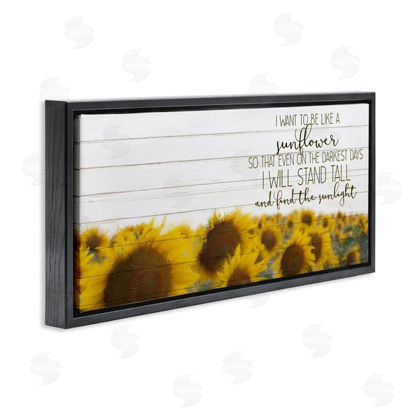 Stupell Industries Kim Allen | Like A Sunflower Inspiring Word Design Wall Art