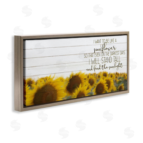 Stupell Industries Kim Allen | Like A Sunflower Inspiring Word Design Wall Art