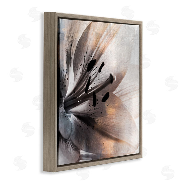 Stupell Industries Kim Allen | Lily Floral Close Up Black White Petal Detail Wall Art