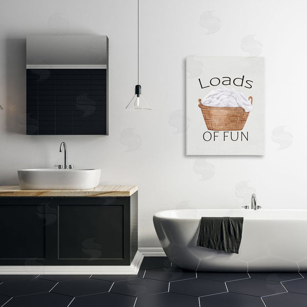 Stupell Industries Kim Allen | Loads Of Fun Laundry Basket Wall Art