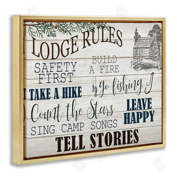 Stupell Industries Kim Allen | Lodge Rules Cabin Accent