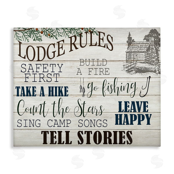 stupell industries Kim Allen | Lodge Rules Cabin Accent
