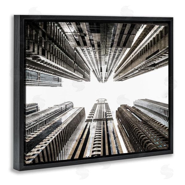 Stupell Industries Kim Allen | Looming City Buildings Looking Up Urban Architecture Wall Art