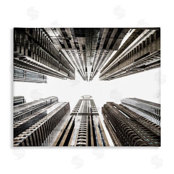 stupell industries Kim Allen | Looming City Buildings Looking Up Urban Architecture Wall Art