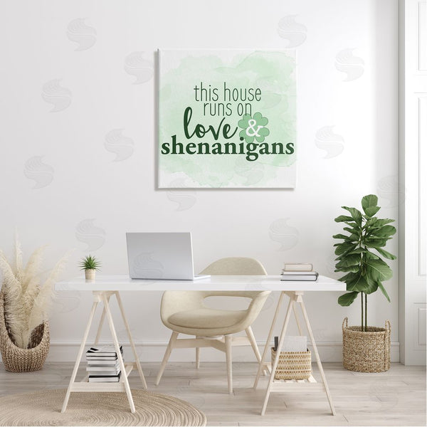 Stupell Industries Kim Allen | Love & Shenanigans Family Shamrock Phrase Wall Art