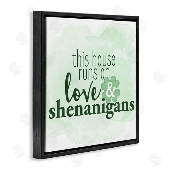 Stupell Industries Kim Allen | Love & Shenanigans Family Shamrock Phrase Wall Art