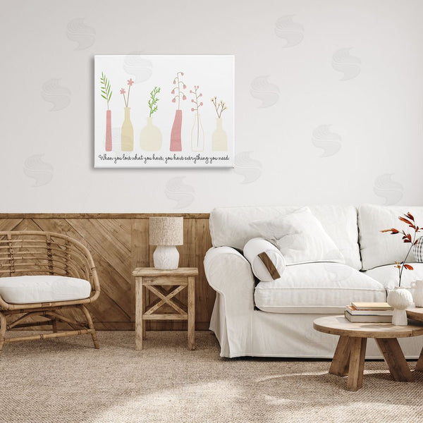 Stupell Industries Kim Allen | Love What You Have Uplifting Quote Mixed Flowers Wall Art