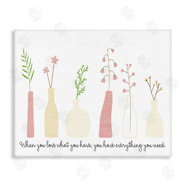 stupell industries Kim Allen | Love What You Have Uplifting Quote Mixed Flowers Wall Art