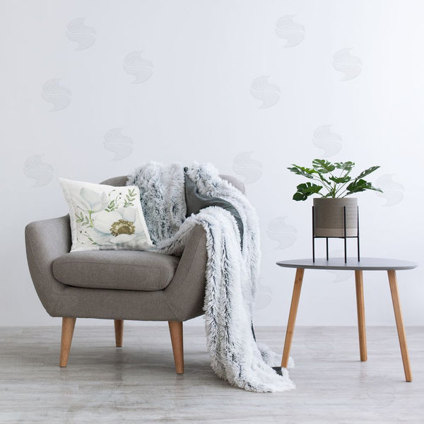 Stupell Industries Kim Allen | Magnolia & Leaf Sprigs Printed Throw Pillow