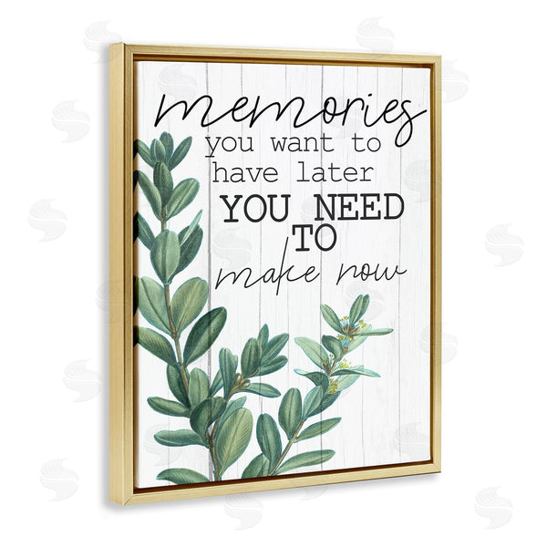 Stupell Industries Kim Allen | Make Memories Now Rustic Green Plant