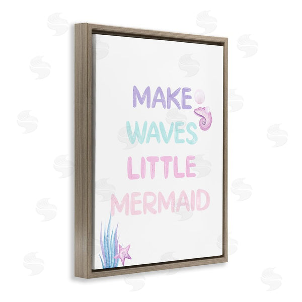 Stupell Industries Kim Allen | Make Waves Little Mermaid Wall Art