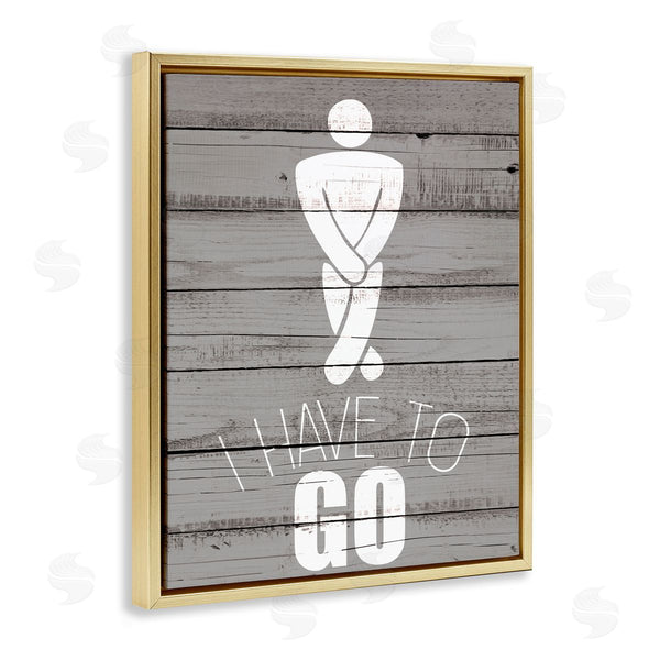 Stupell Industries Kim Allen | Men's Room Have To Go Wall Art