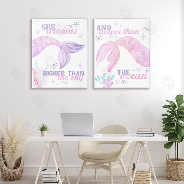 Stupell Industries Kim Allen | Mermaid Dreams Ocean & Sky Wall Art