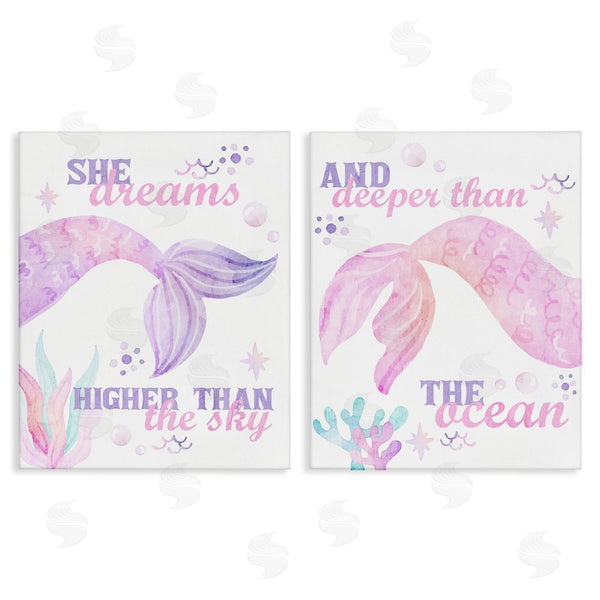 stupell industries Kim Allen | Mermaid Dreams Ocean & Sky Wall Art