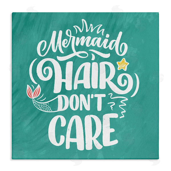 stupell industries Kim Allen | Mermaid Hair Don't Care Quote Cute Teal Design Wall Art