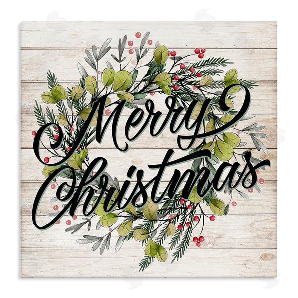 stupell industries Kim Allen | Merry Christmas Botanical Wreath Wall Art