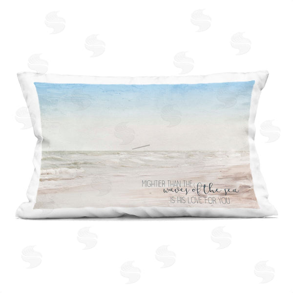 stupell industries Kim Allen | Mightier Than the Waves Phrase Printed Throw Pillow