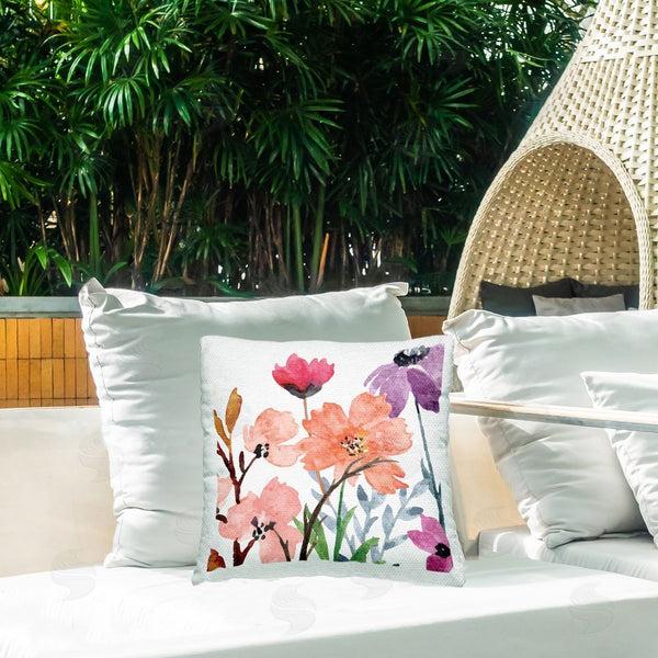 Stupell Industries Kim Allen | Mixed Spring Blooms Printed Throw Pillow