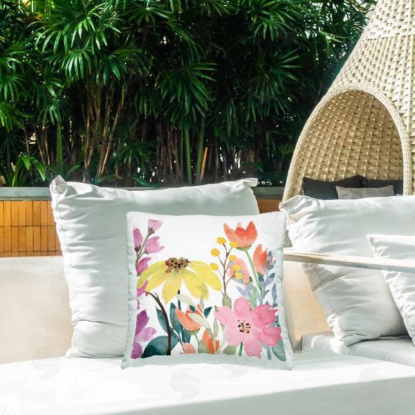 Stupell Industries Kim Allen | Mixed Vivid Wildflowers Printed Throw Pillow