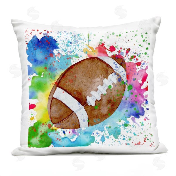 Stupell Industries Kim Allen | Modern Splash Football Printed Throw Pillow