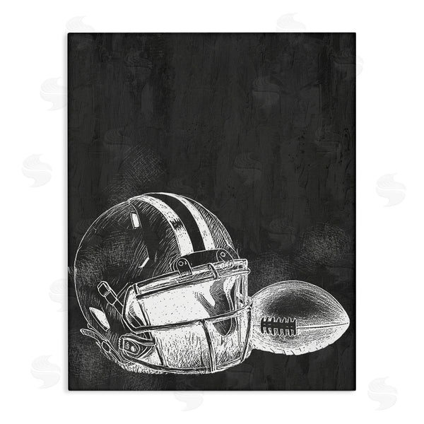 stupell industries Kim Allen | Monochrome Football Helmet & Ball