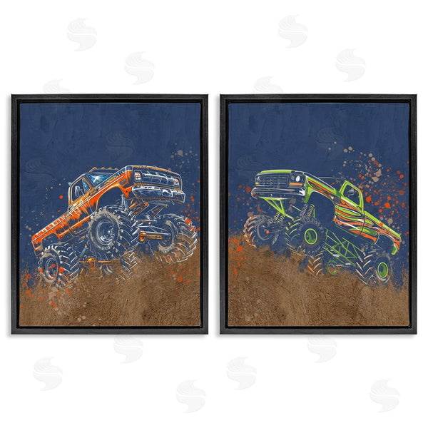 Stupell Industries Kim Allen | Monster Truck Jam Wall Art