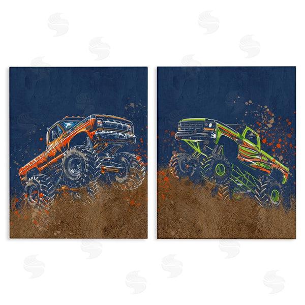 stupell industries Kim Allen | Monster Truck Jam Wall Art