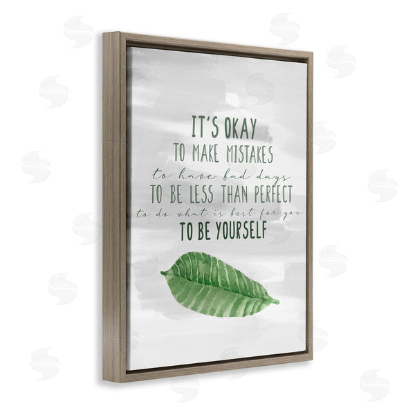 Stupell Industries Kim Allen | Motivational Okay To Make Mistakes Leaf