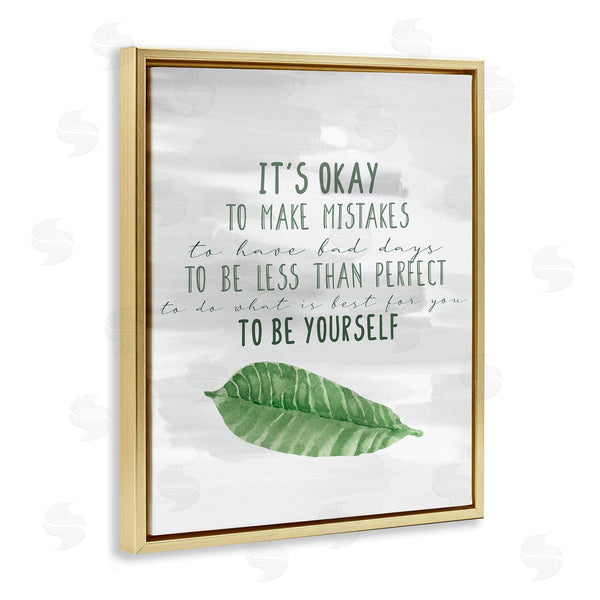 Stupell Industries Kim Allen | Motivational Okay To Make Mistakes Leaf