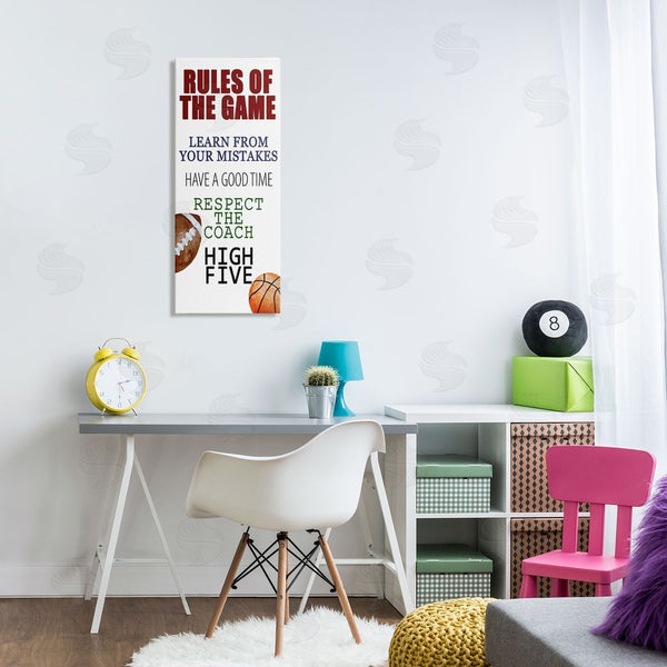 Stupell Industries Kim Allen | Motivational Rules Of The Game Wall Art