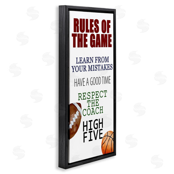 Stupell Industries Kim Allen | Motivational Rules Of The Game Wall Art