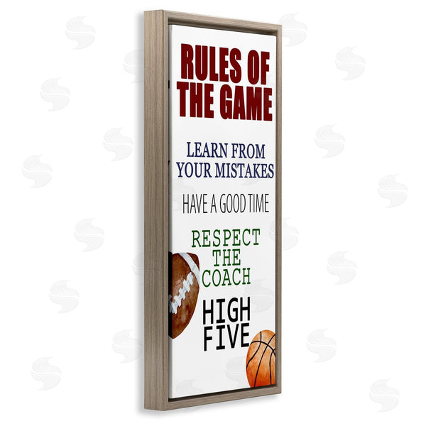 Stupell Industries Kim Allen | Motivational Rules Of The Game Wall Art